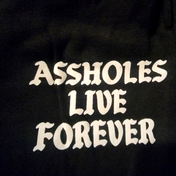 NWOT Black Assholes Live Forever Sweatpants Jogger Casual ALF Size 3XL Unisex - Picture 4 of 7